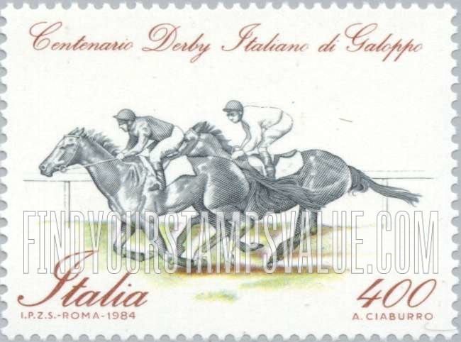 FindYourStampsValue: Italian Derby Centenary: Racing