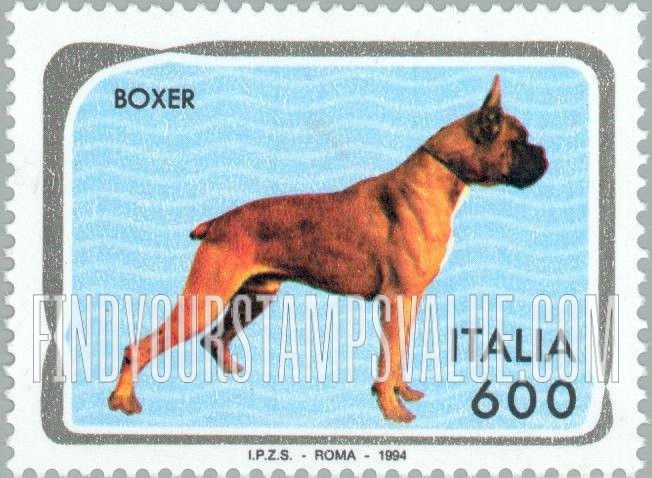 FindYourStampsValue: Dogs: Boxer
