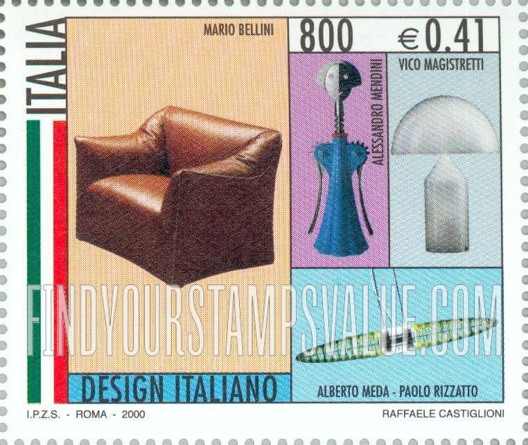 FindYourStampsValue: Italian Design: Mario Bellini, Alessandro Mendini, Vico Magistretti, Alberto Meda & Paolo Rizzatto