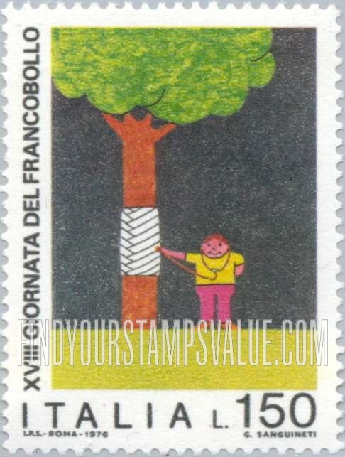 FindYourStampsValue: Children’ Drawings: Boy healing tree
