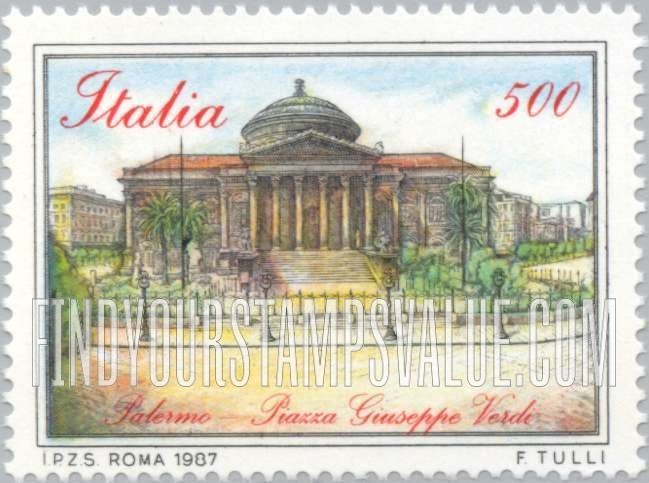 FindYourStampsValue: Piazzas: Piazza Giuseppe Verdi, Palermo