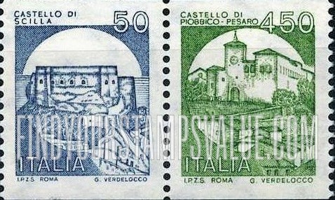 FindYourStampsValue: Coil Stamps: Scilla and Piobbico Pesaro