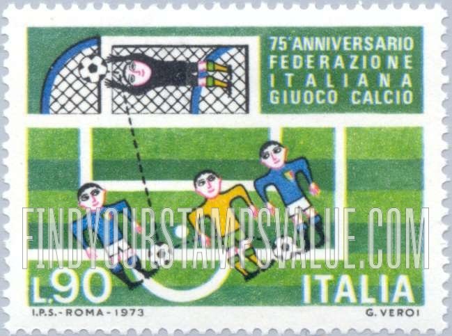 FindYourStampsValue: Soccer players and goal