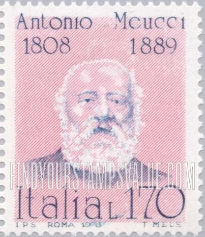 FindYourStampsValue: Portraits of famous Italians: Antonio Meucci