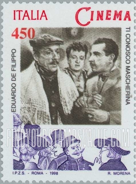 FindYourStampsValue: Motion Picture Type of 1995: “Ti Conosco Mascherina,” Eduardo de Filippo