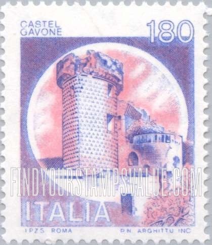 FindYourStampsValue: Castles: Gavone, Savona