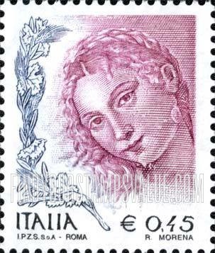 FindYourStampsValue: Women in Art Type of 1998 With Denominations in Euros Only: “Venus of Urbina,” by Titian