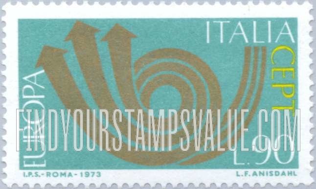 FindYourStampsValue: Europa Issue 1973: Common Design Type