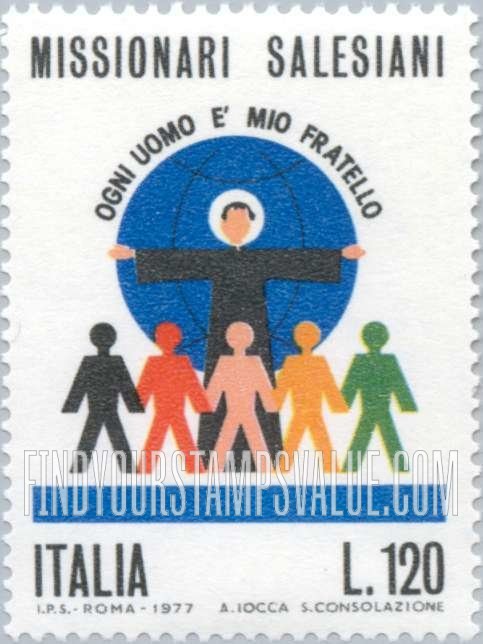 FindYourStampsValue: People of the World united as brothers by St. John Bosco