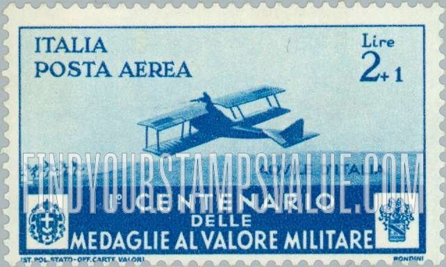 FindYourStampsValue: AIR POST - Plane attacking troops