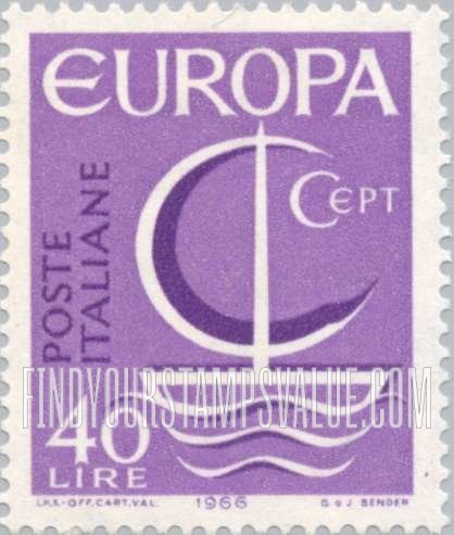 FindYourStampsValue: Europa Issue, 1966: Common Design Type