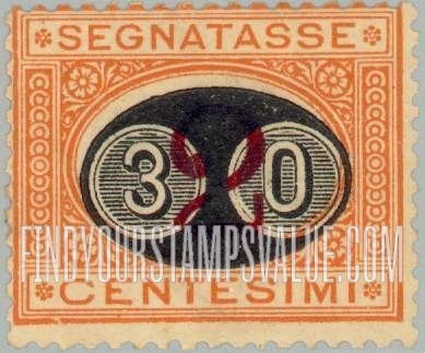 FindYourStampsValue: POSTAGE DUE - Numeral Value: Surcharged in Black