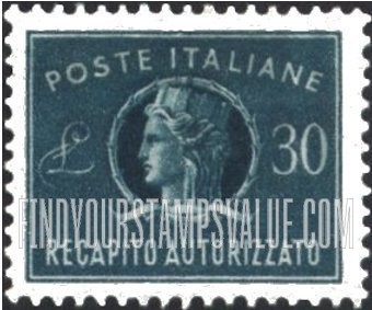 FindYourStampsValue: AUTHORIZED DELIVERY - Italia Type of 1947: “Italia”