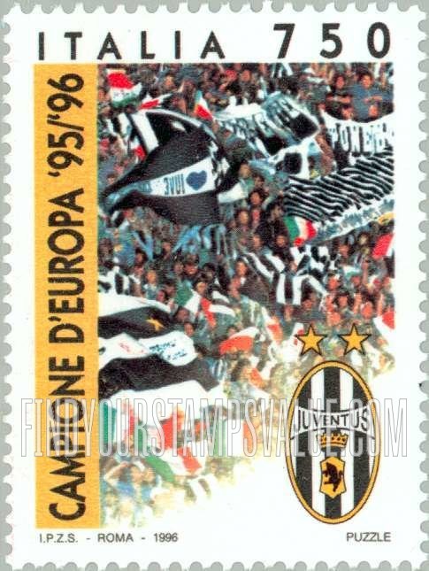 FindYourStampsValue: Juventus, 1995-96 European Soccer Champions