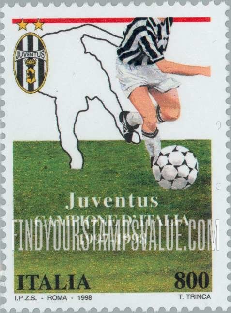 FindYourStampsValue: Juventus, 1997-98 Italian Soccer Champions