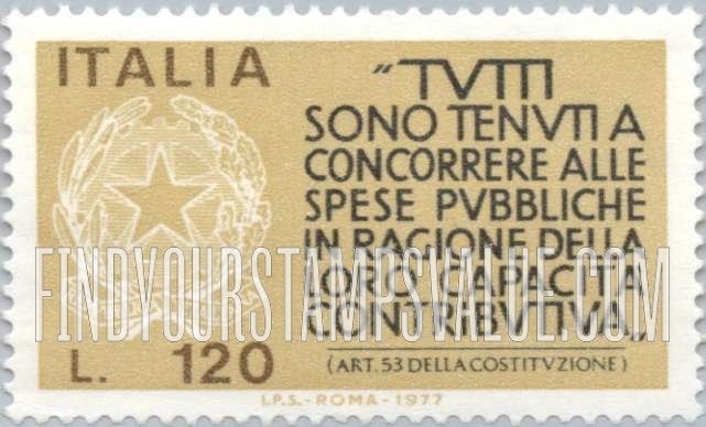 FindYourStampsValue: Italian Constitution, Article 53