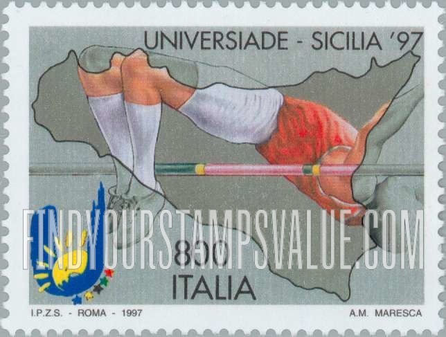 FindYourStampsValue: Universiade 97, Sicily: High jump
