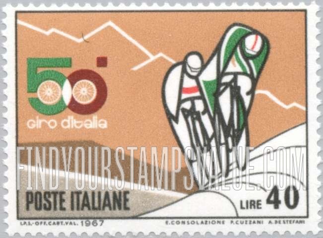 FindYourStampsValue: Bicyclists and Mountains