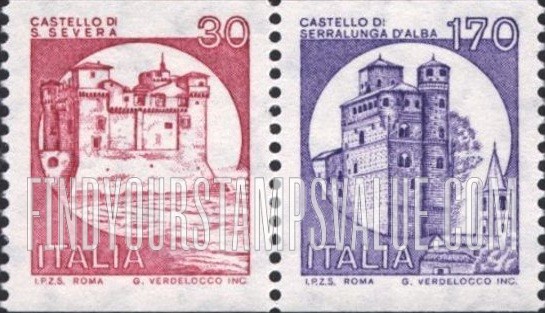 FindYourStampsValue: Coil Stamps: St. Severna, Rome and Serralunga d’Alba, Cuneo