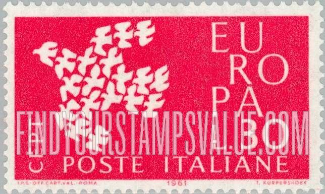 FindYourStampsValue: Europa Issue, 1961: Common Design Type