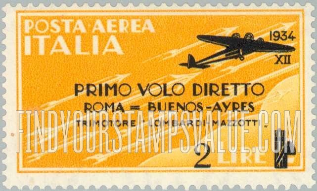 FindYourStampsValue: AIR POST - Arrows: Surcharged in Black