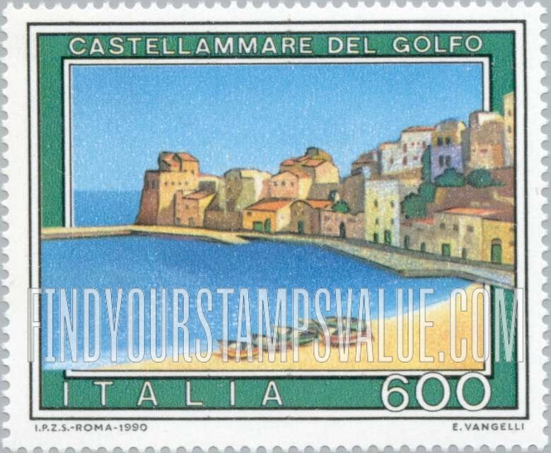FindYourStampsValue: Tourist Type of 1974: Castellammare del Golfo