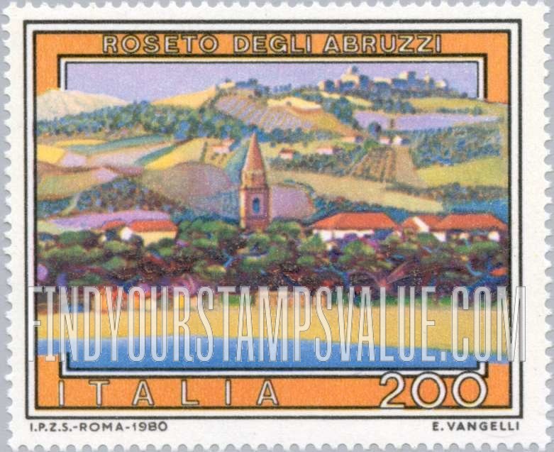 FindYourStampsValue: Tourist Type of 1974: Roseto degli Abruzzi