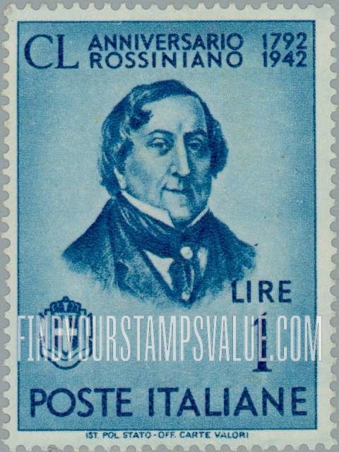 FindYourStampsValue: Gioacchino Rossini