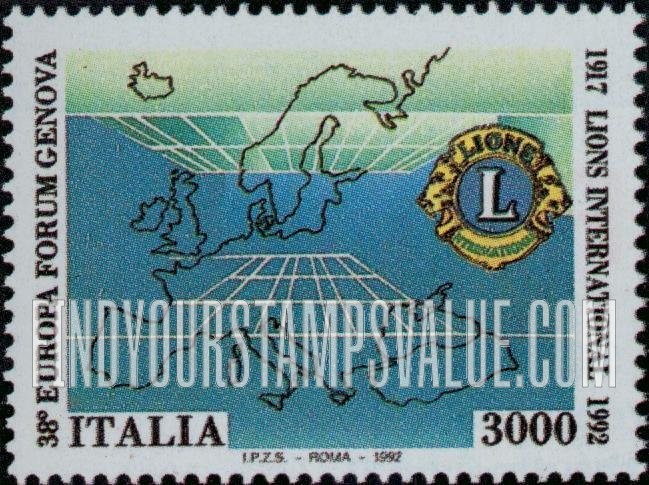 FindYourStampsValue: Lions International, 75th Anniversary