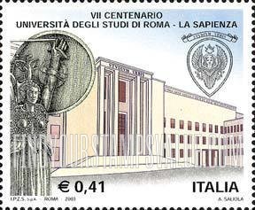 FindYourStampsValue: La Sapienza University, Rome, 700th Anniversary