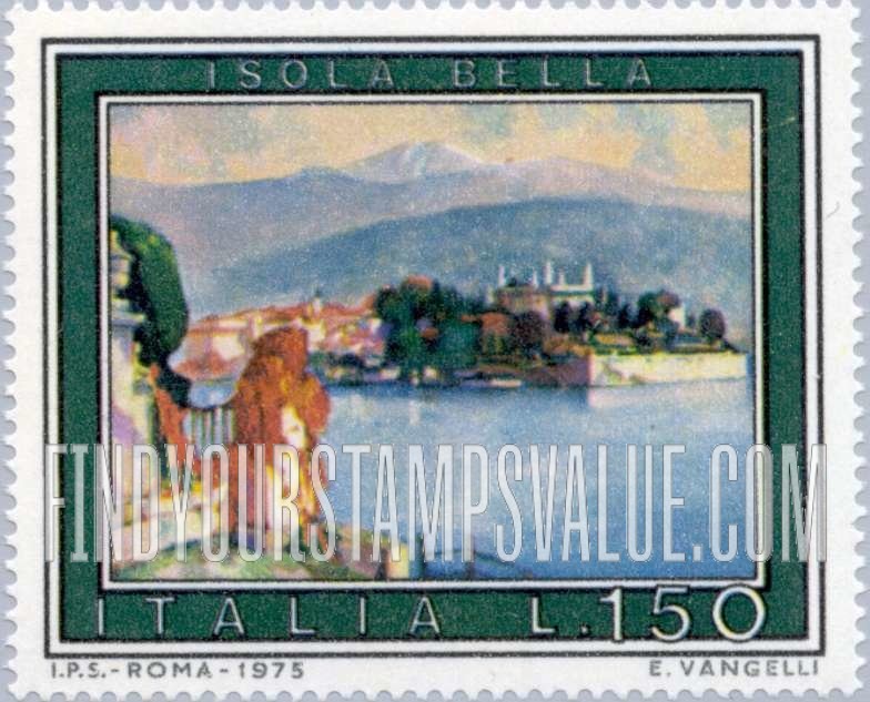 FindYourStampsValue: Tourist Type of 1974: View of Isola Bella