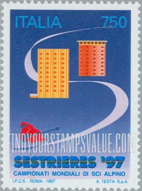 FindYourStampsValue: Sestrieres β97, World Alpine Skiing Championships