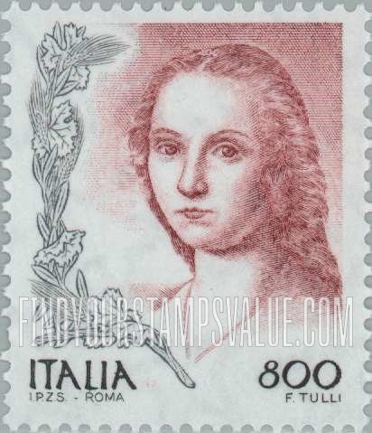 FindYourStampsValue: Women in Art: “Lady with the Unicorn,” by Raphael