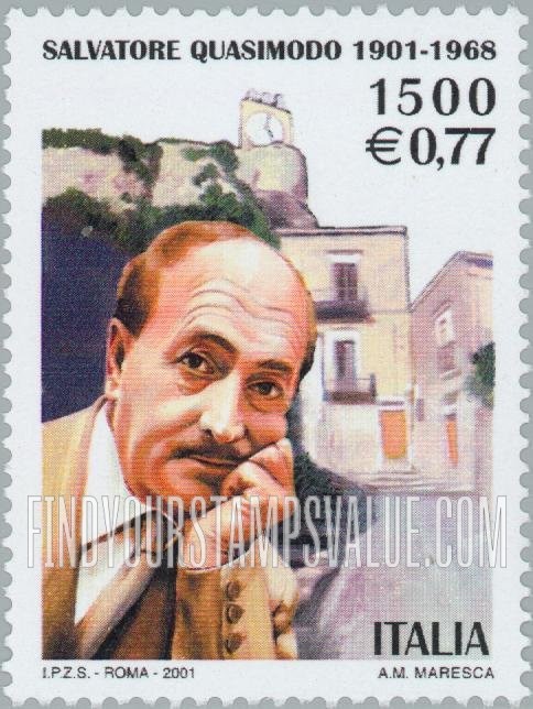 FindYourStampsValue: Salvatore Quasimodo (1901-68), Writer