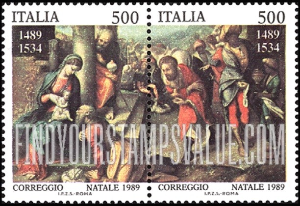 FindYourStampsValue: Adoration of the Kings, by Correggio