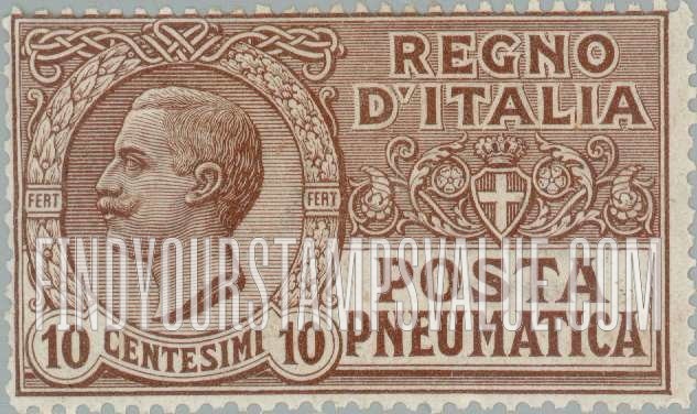 FindYourStampsValue: PNEUMATIC POST - King Victor Emmanuel III