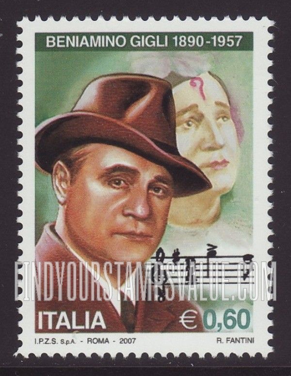 FindYourStampsValue: Entertainers: Beniamino Gigli (1890-1957), opera singer
