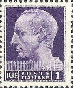 FindYourStampsValue: Julius Caesar: Types of 1929 Redrawn Fasces Removed
