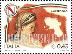FindYourStampsValue: Italian Regions Type of 2004: Campania
