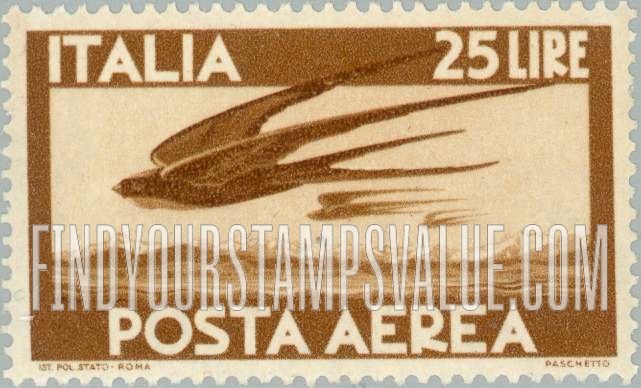 FindYourStampsValue: AIR POST - Swallows in Flight