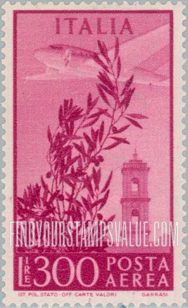 FindYourStampsValue: AIR POST - Plane over Capitol Bell Tower