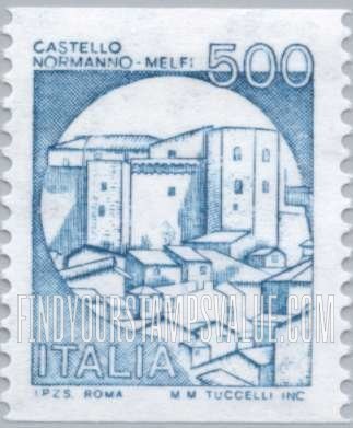 FindYourStampsValue: Coil Stamps: Norman Castle, Melfi