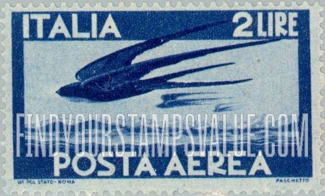 FindYourStampsValue: AIR POST - Swallows in Flight