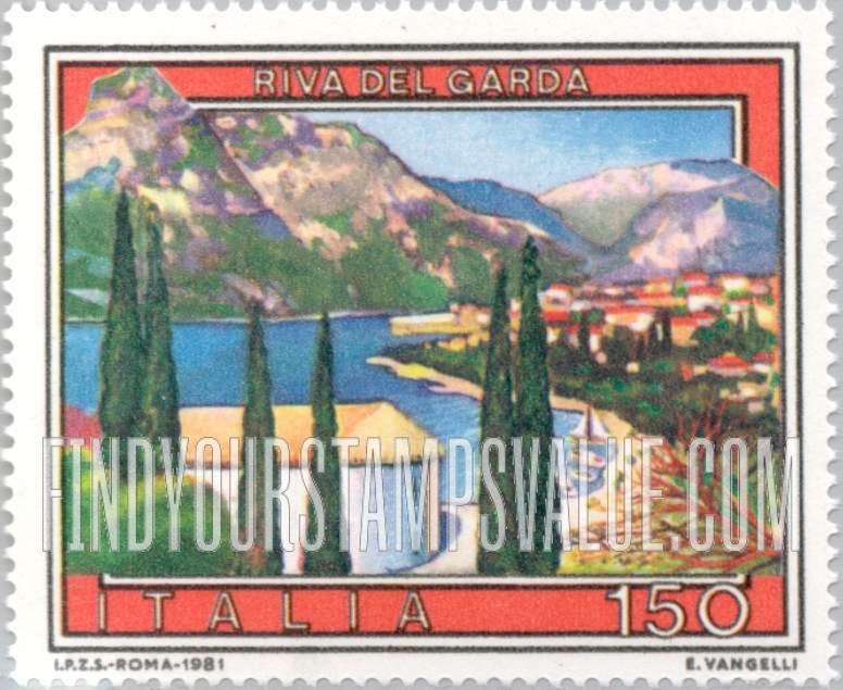 FindYourStampsValue: Tourist Type of 1974: Lake Garda