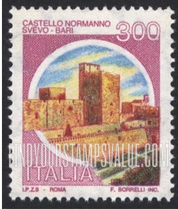 FindYourStampsValue: Castle Type of 1980: Bari