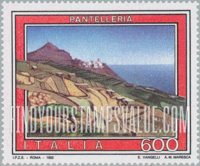 FindYourStampsValue: Tourism Type of 1974: Pantelleria