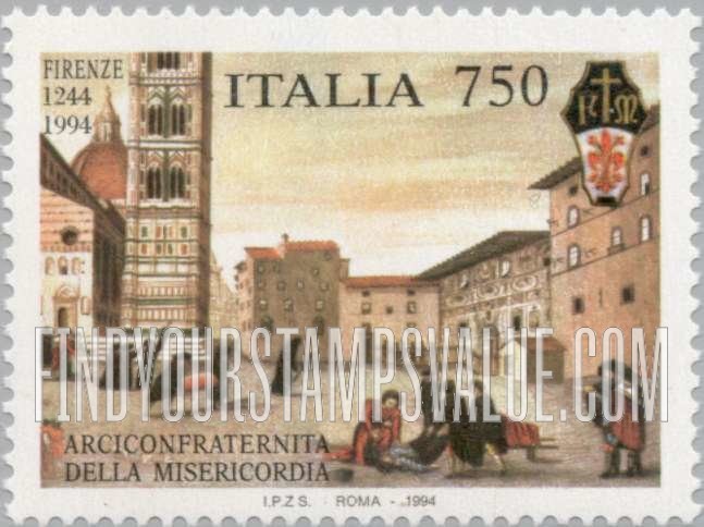 FindYourStampsValue: Brotherhood of Mercy, Florence, 700th Anniversary