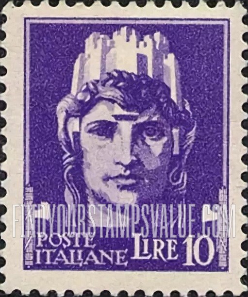 FindYourStampsValue: “Italia”: Types of 1929 Redrawn Fasces Removed