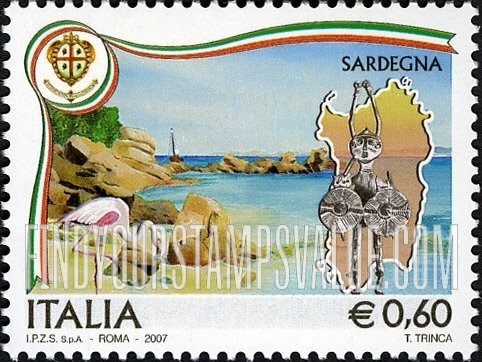 FindYourStampsValue: Italian Regions Type of 2004: Sardinia