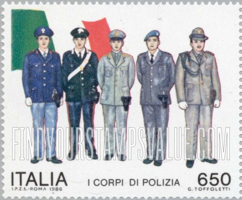 FindYourStampsValue: Police in Uniform